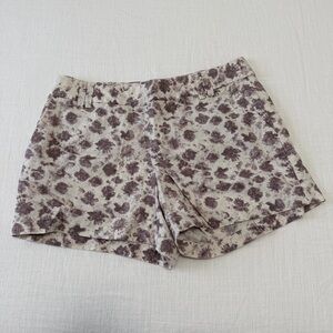 Ann Taylor LOFT Floral Linen Blend Shorts